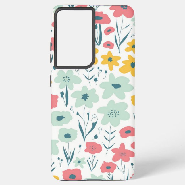 Flower pattern samsung galaxy s21 ultra case (Back)