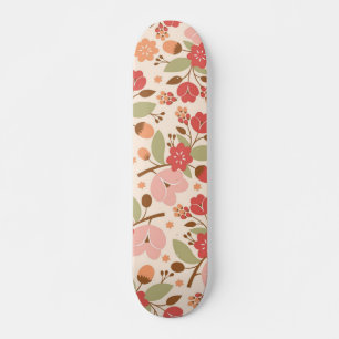 Flower pattern skateboard