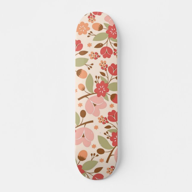 Flower pattern skateboard (Front)