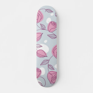 Flower pattern skateboard