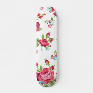 Flower pattern skateboard