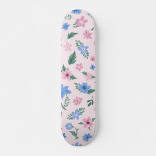 Flower pattern skateboard