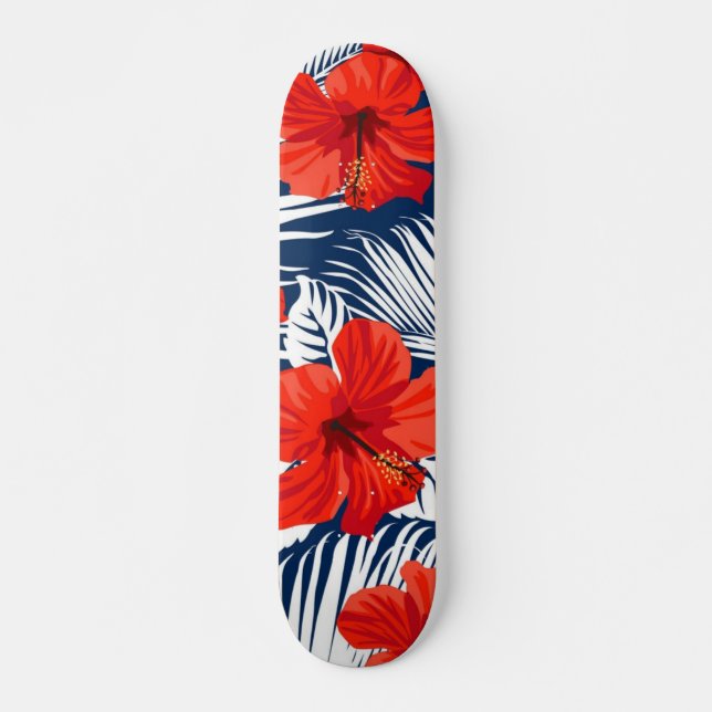 Flower pattern skateboard (Front)