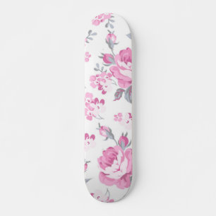 Flower pattern skateboard