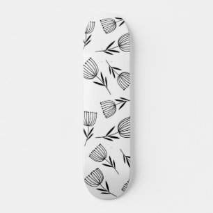 Flower pattern skateboard