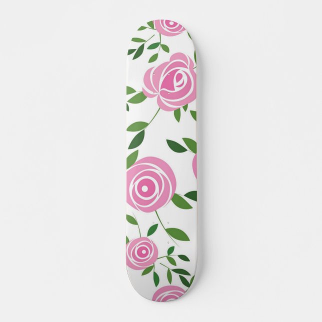 Flower pattern skateboard (Front)