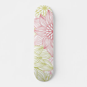 Flower pattern skateboard