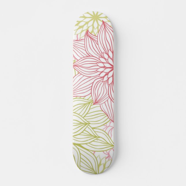 Flower pattern skateboard (Front)