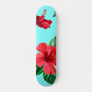 Flower pattern skateboard