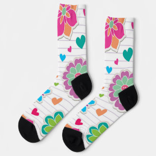 Flower pattern socks
