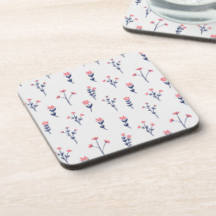 Flower Pattern Spring Floral Hard plastic Coaster