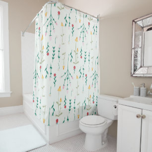 Flower Pattern Spring Floral Shower Curtain