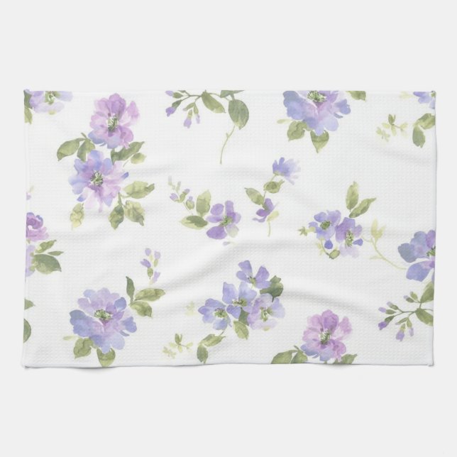 Flower pattern tea towel (Horizontal)