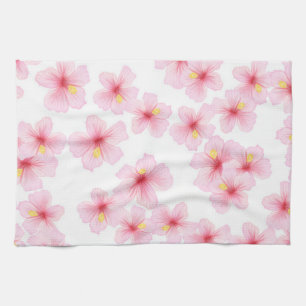 Flower pattern tea towel