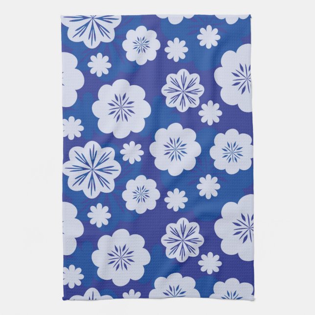 flower pattern tea towel (Vertical)