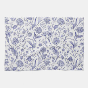 Flower pattern tea towel