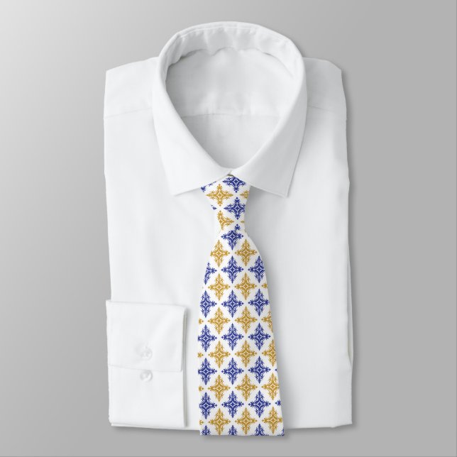 Flower Pattern Tie (Tied)