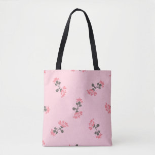 Flower pattern tote bag