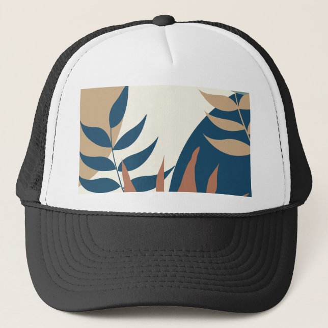 flower pattern trucker hat (Front)