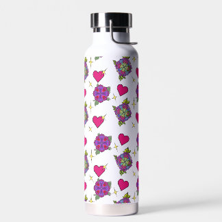 Flower pattern water bottle 