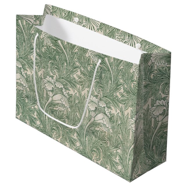 Flower Pattern, William Morris Large Gift Bag (Front Angled)
