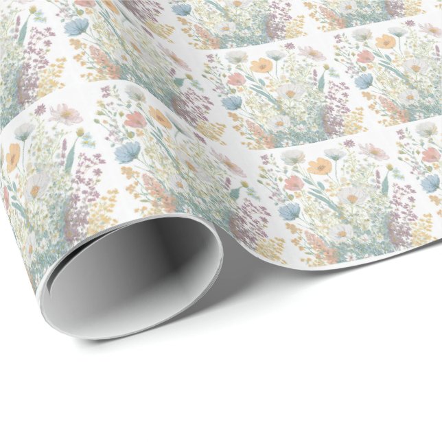 Flower Pattern Wrapping Paper (Roll Corner)