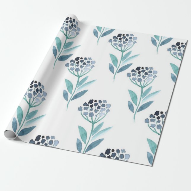 Flower pattern wrapping paper (Unrolled)
