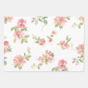 Flower pattern wrapping paper sheet