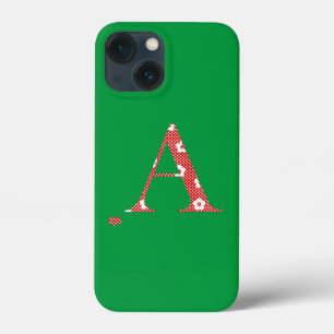 flower Patterned Letter A (red & dots) Case-Mate i iPhone 13 Mini Case