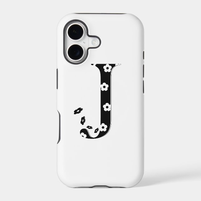 flower Patterned Letter J (Back)