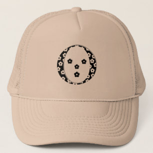flower Patterned Letter O Trucker Hat