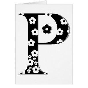 flower Patterned Letter P