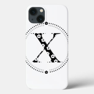 flower Patterned Letter X iPhone 13 Case
