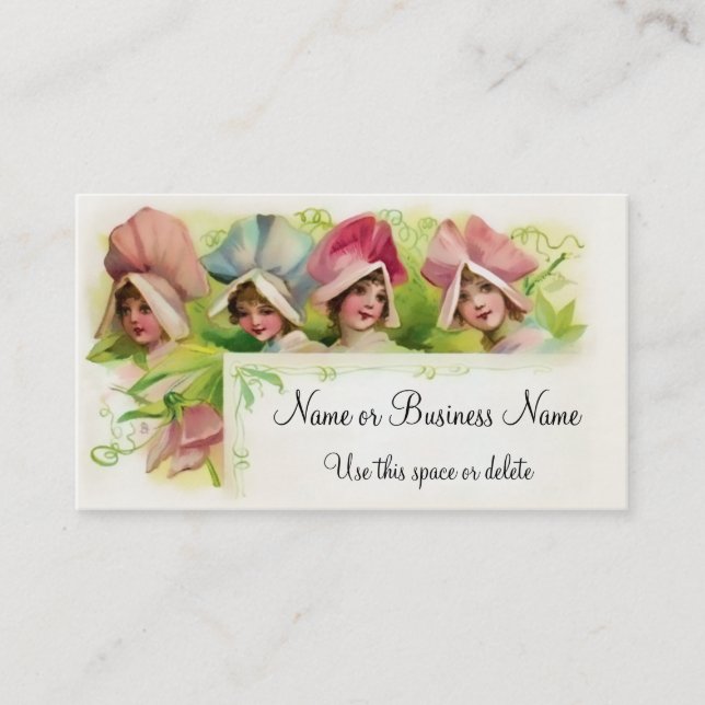 Flower Petal Girls 1 Business Card (Front)