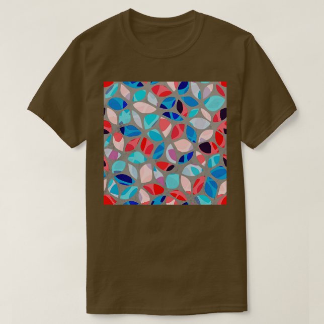 Flower Petals Colourful Pattern T-Shirt (Design Front)