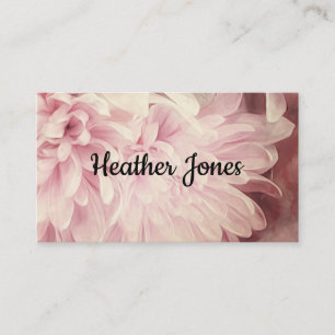 flower petals delicate pale pink photo art business card