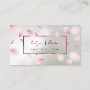 Flower Petals Faux Foil business card