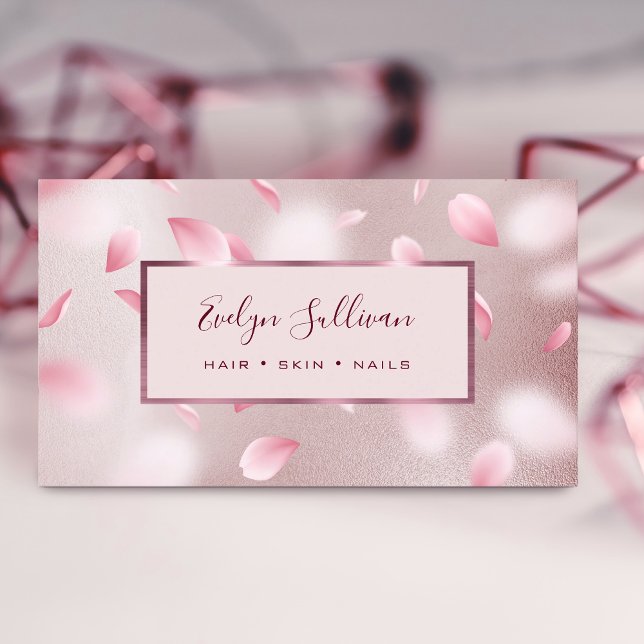 Flower Petals Faux Foil business card (Creator Uploaded)