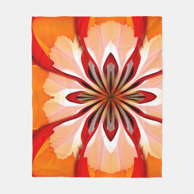 Flower petals  fleece blanket (Front)