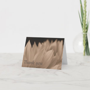 Flower Petals in Sepia Thank You Card