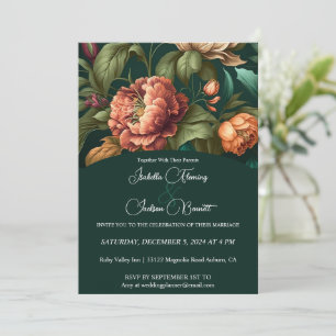 Flower Petals Wedding Invitation
