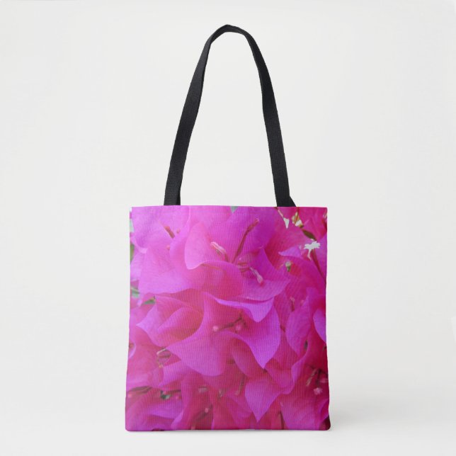 Flower Photo Bright Pink Azalea Floral Tote Bag (Front)