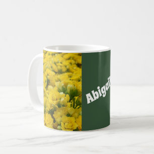 Flower Photo Bright Yellow Field of Blooms Floral Coffee Mug