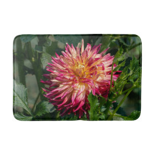 Flower Photograph, Orange Chrysanthemum Bath Mat