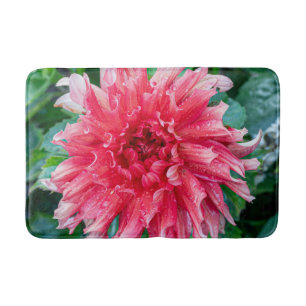 Flower Photograph, Pink Dahlia Bath Mat
