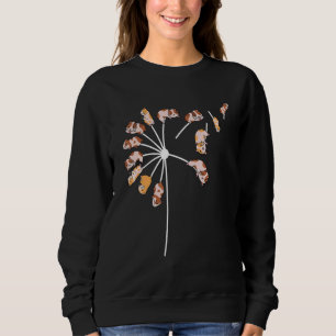 Flower Pig Graphic Guinea Pig Owner Pet Cavy Anima Sweatshirt
