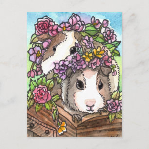 Flower Piggies Postcard