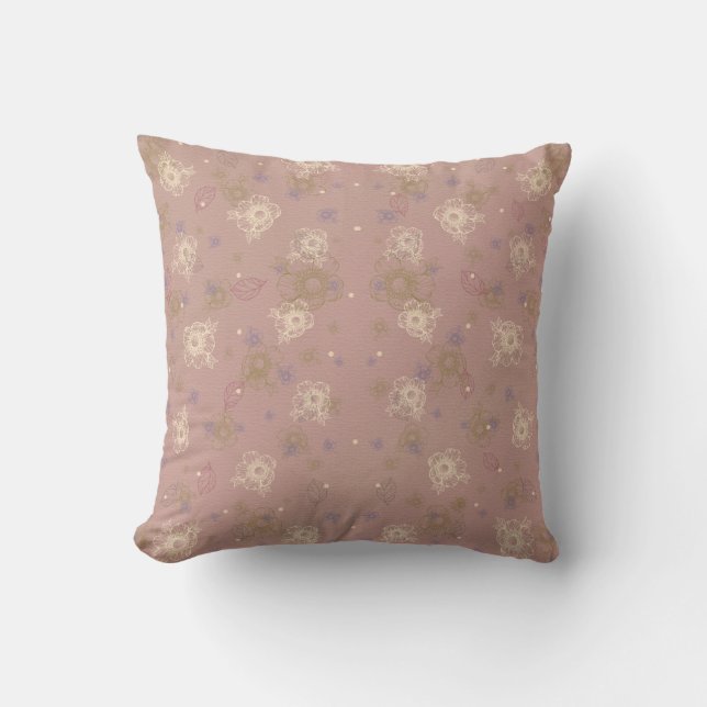 Flower pillow. Throw Cushion (Front)