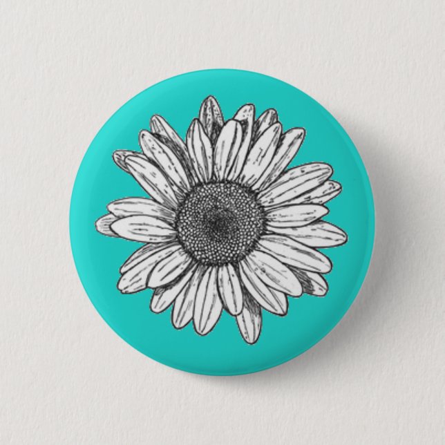 Flower Pin Back Button (Front)