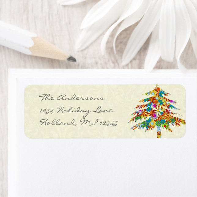 Flower Pine Tree  Return Address (Insitu)
